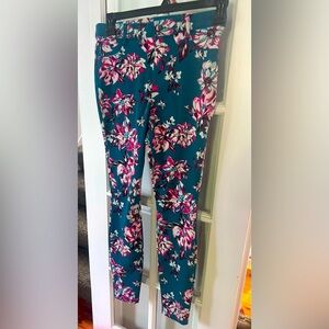 Floral stretch skinny jeggings